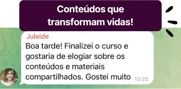 Depoimento de Juleide: conteúdos que transformam vidas